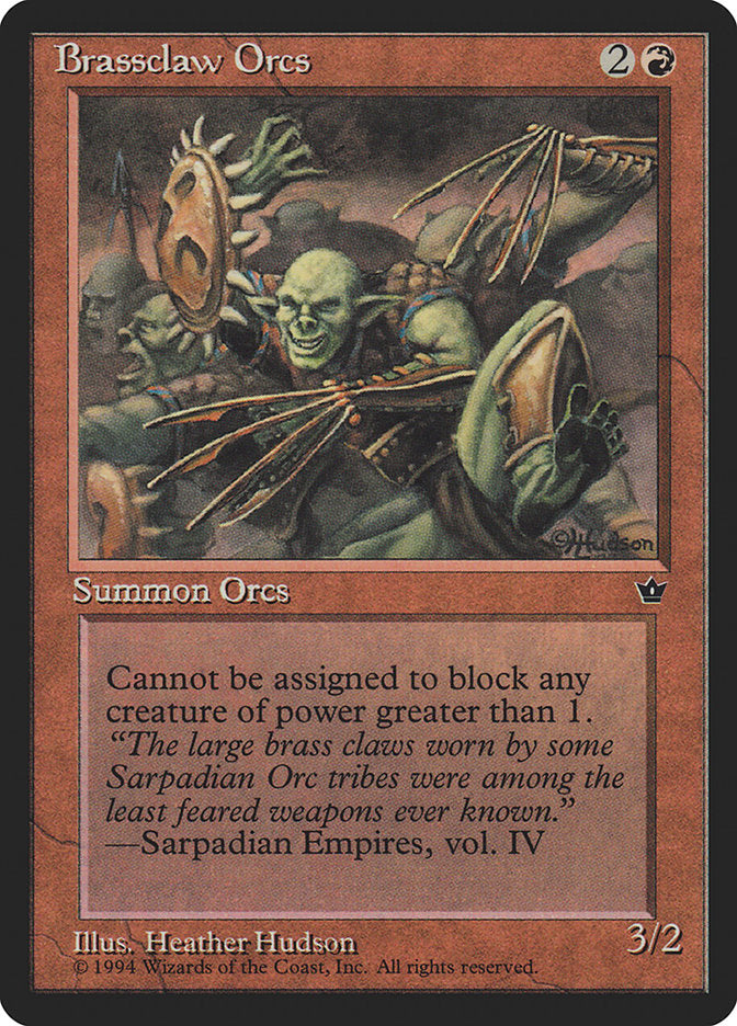 Brassclaw Orcs (Heather Hudson) [Fallen Empires] - Magic: The Gathering - Card Brawlers | Quebec | Canada |