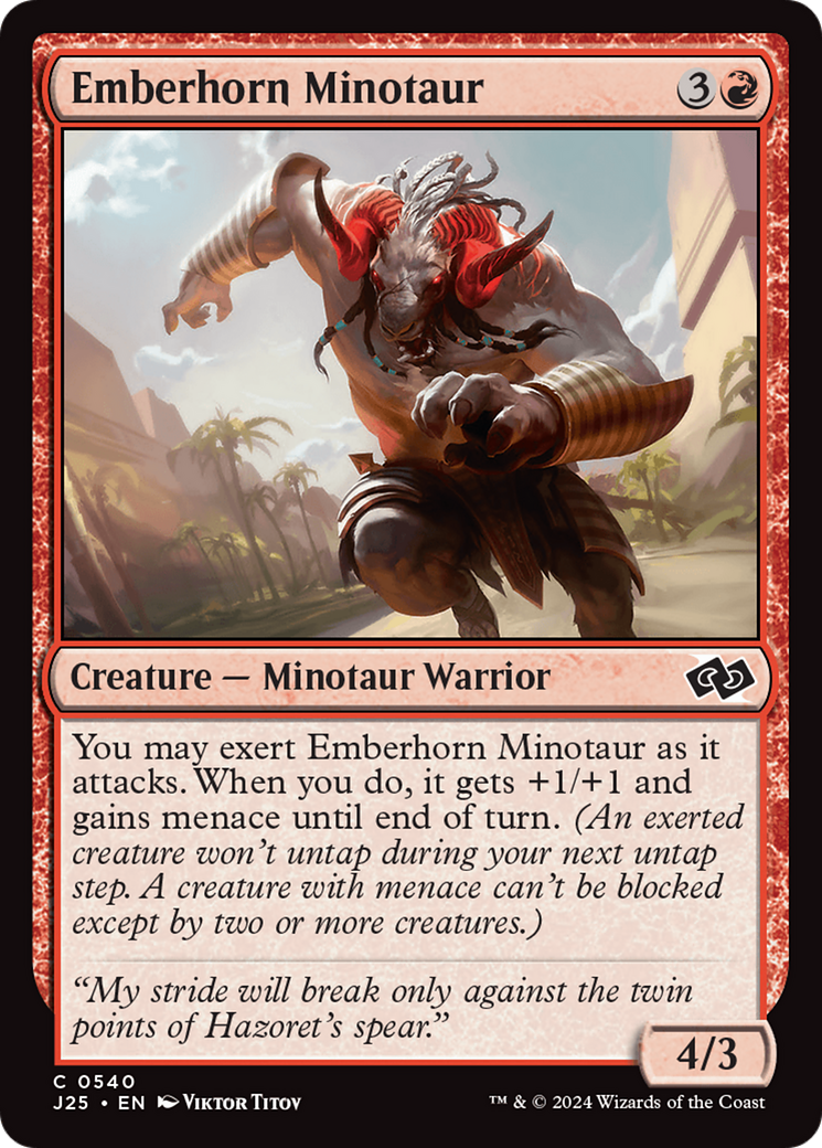Emberhorn Minotaur [Foundations Jumpstart] - Magic: The Gathering - Card Brawlers | Quebec | Canada |