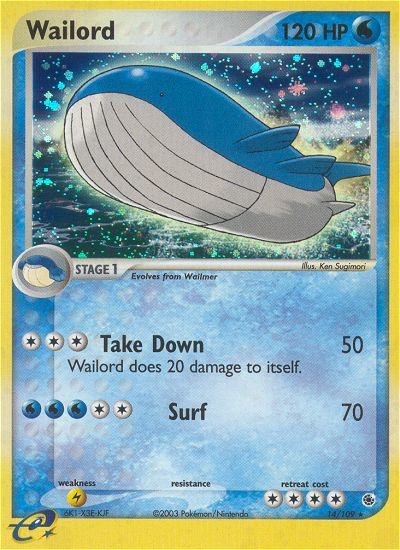 Wailord (14/109) [EX: Ruby & Sapphire] - Pokémon - Card Brawlers | Quebec | Canada |