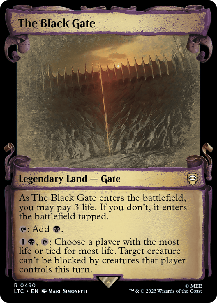 The Black Gate [The Lord of the Rings: Tales of Middle-Earth Commander Showcase Scrolls] - Magic: The Gathering - Card Brawlers | Quebec | Canada |