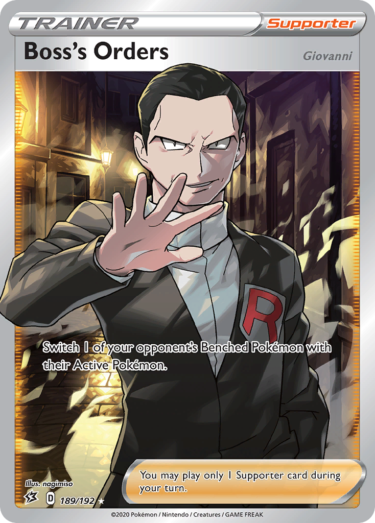 Boss's Orders (189/192) (Giovanni) [Sword & Shield: Rebel Clash] - Pokémon - Card Brawlers | Quebec | Canada |