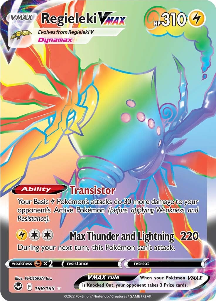 Regieleki VMAX (198/195) [Sword & Shield: Silver Tempest] - Pokémon - Card Brawlers | Quebec | Canada |