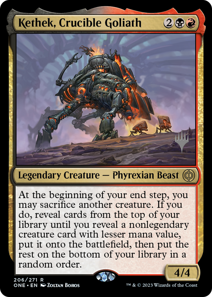 Kethek, Crucible Goliath (Promo Pack) [Phyrexia: All Will Be One Promos] - Magic: The Gathering - Card Brawlers | Quebec | Canada |