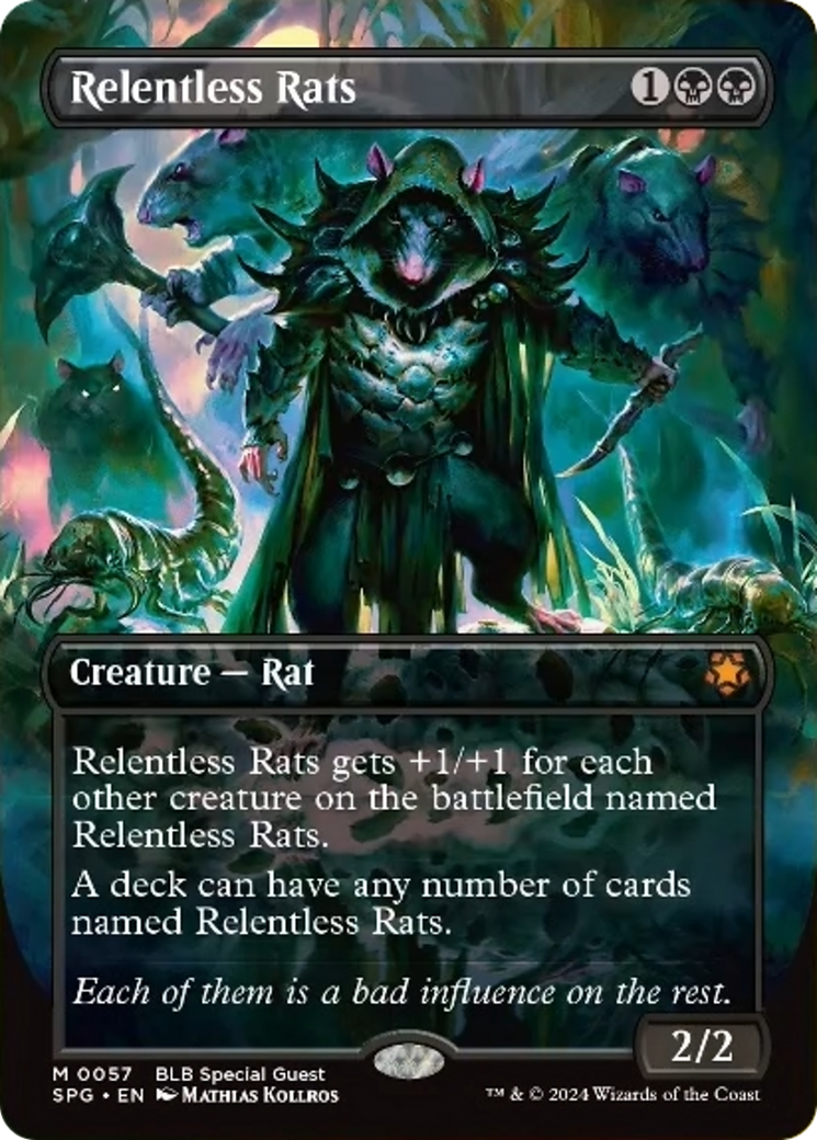 Relentless Rats (Borderless) [Bloomburrow Special Guests] - Magic: The Gathering - Card Brawlers | Quebec | Canada |