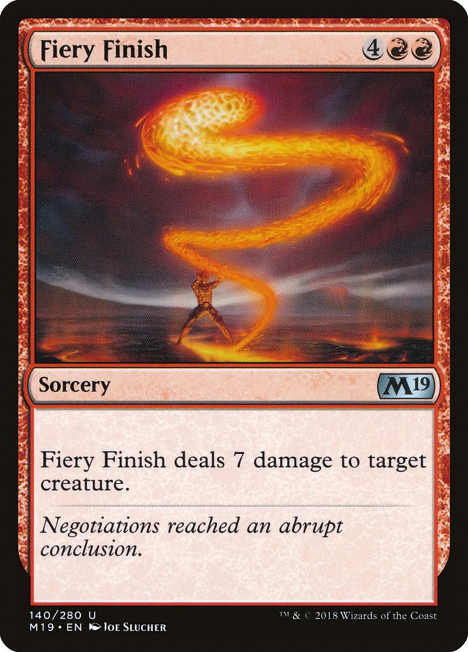 Fiery Finish [Core Set 2019] - Magic: The Gathering - Card Brawlers | Quebec | Canada |
