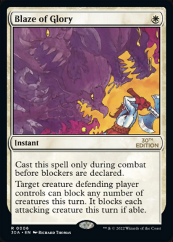 Blaze of Glory [30th Anniversary Edition] - Magic: The Gathering - Card Brawlers | Quebec | Canada |