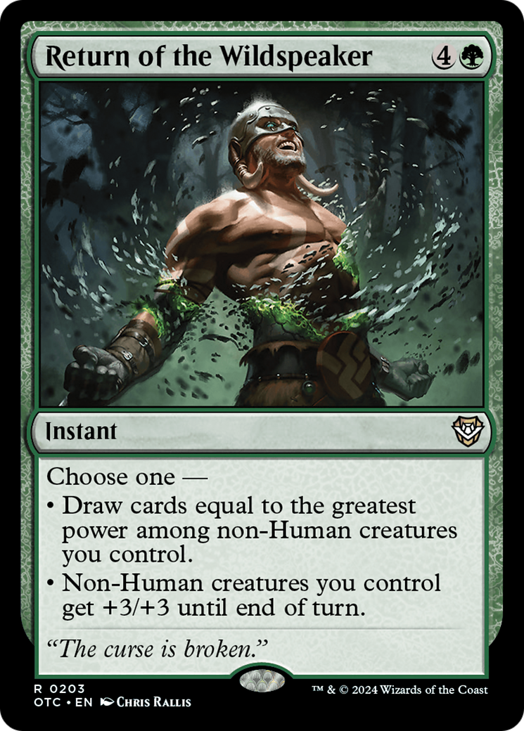 Return of the Wildspeaker [Outlaws of Thunder Junction Commander] - Magic: The Gathering - Card Brawlers | Quebec | Canada |