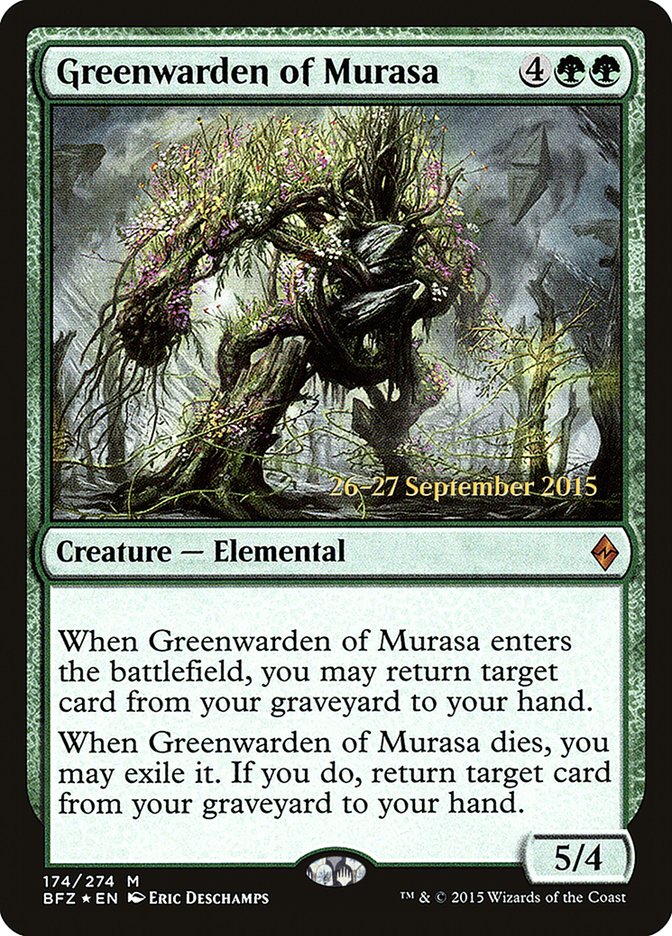 Greenwarden of Murasa [Battle for Zendikar Prerelease Promos] - Magic: The Gathering - Card Brawlers | Quebec | Canada |