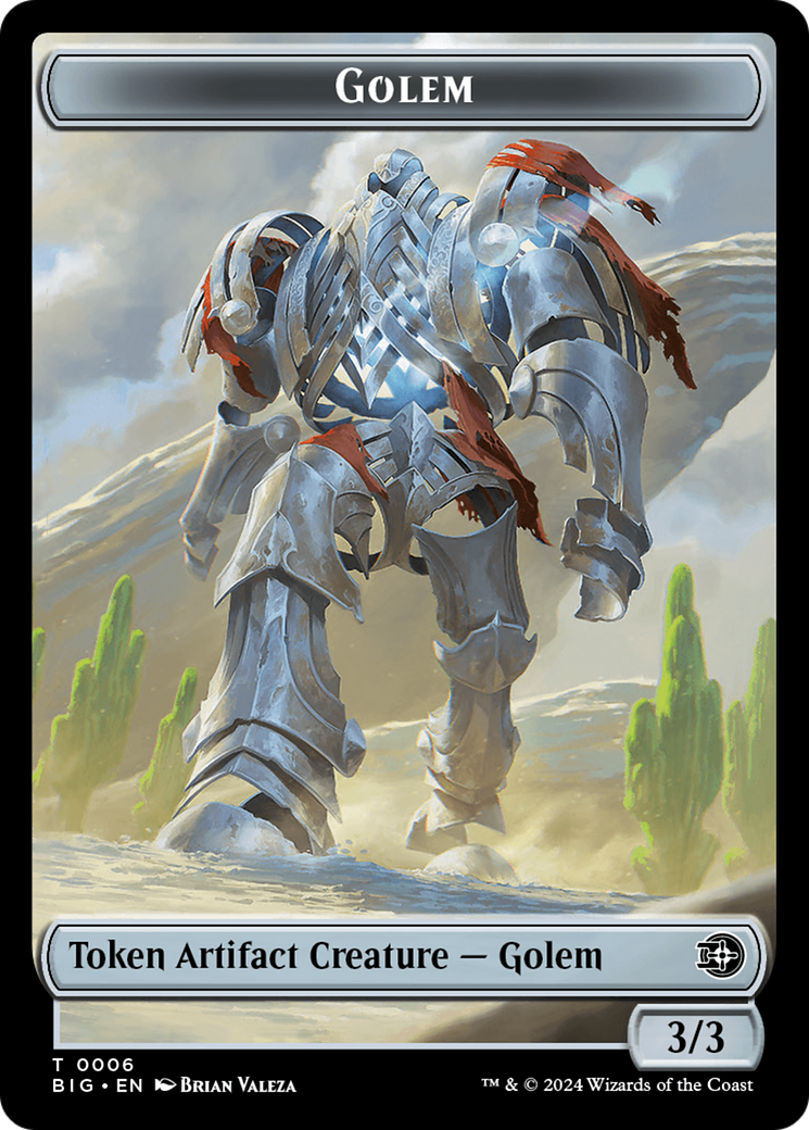Golem // Plot Double-Sided Token [Outlaws of Thunder Junction: The Big Score Tokens] - Magic: The Gathering - Card Brawlers | Quebec | Canada |