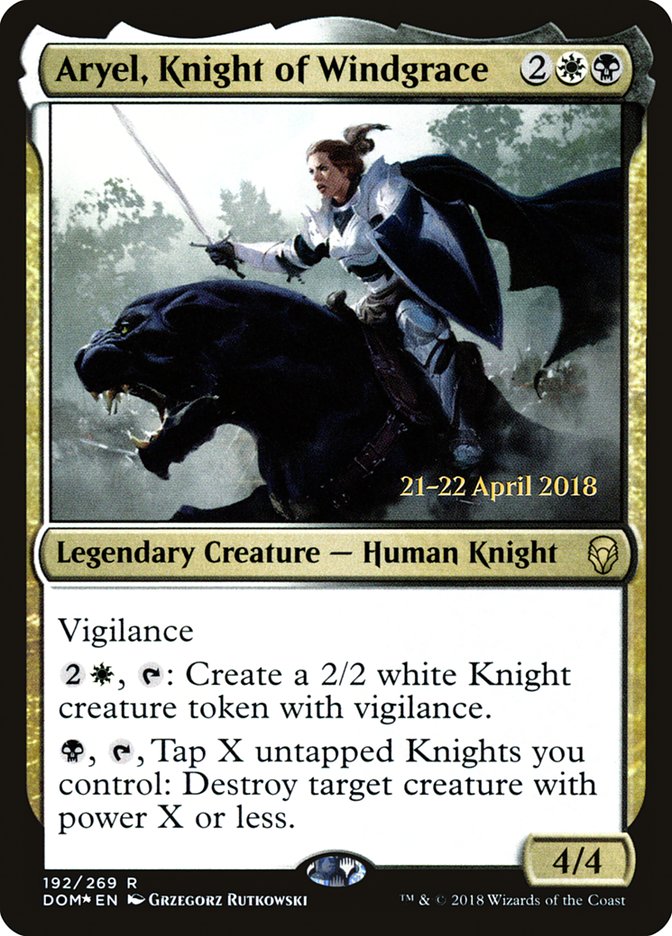 Aryel, Knight of Windgrace [Dominaria Prerelease Promos] - Magic: The Gathering - Card Brawlers | Quebec | Canada |