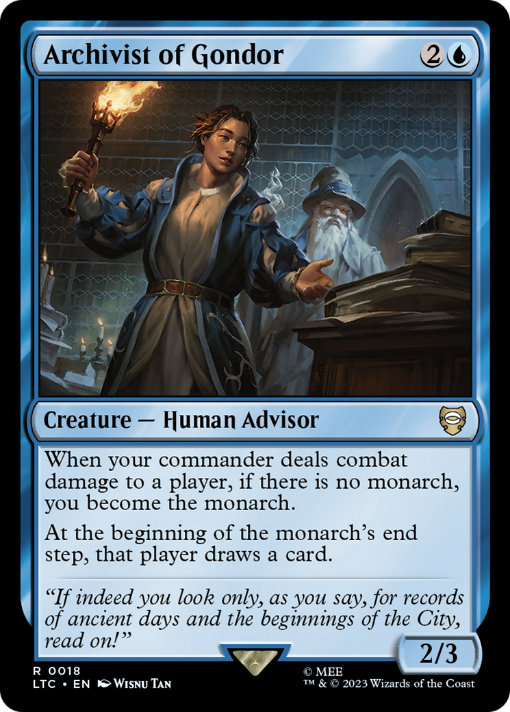 Archivist of Gondor [The Lord of the Rings: Tales of Middle-Earth Commander] - Magic: The Gathering - Card Brawlers | Quebec | Canada |