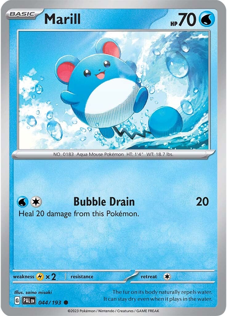 Marill (044/193) [Scarlet & Violet: Paldea Evolved] - Pokémon - Card Brawlers | Quebec | Canada |