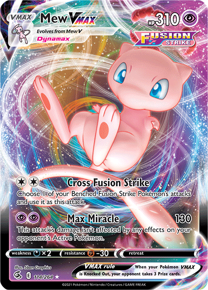 Mew VMAX (114/264) [Sword & Shield: Fusion Strike] - Pokémon - Card Brawlers | Quebec | Canada |