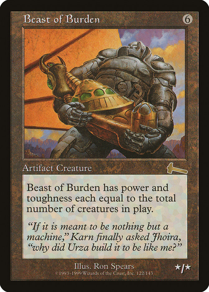 Beast of Burden [Urza's Legacy] - Magic: The Gathering - Card Brawlers | Quebec | Canada |