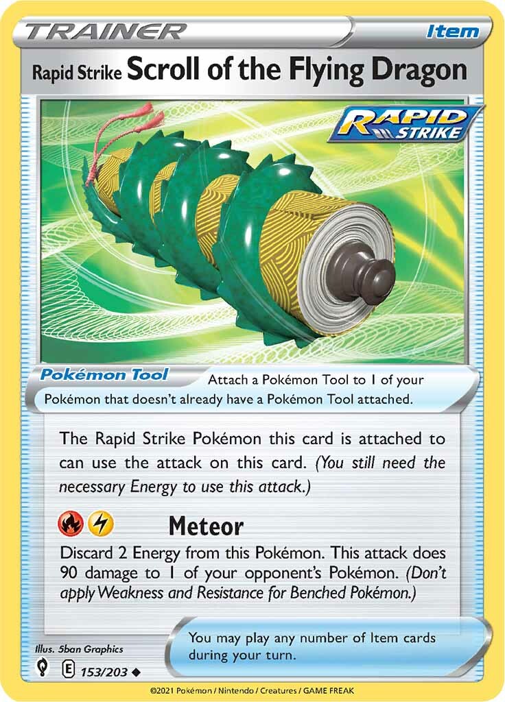 Rapid Strike Scroll of the Flying Dragon (153/203) [Sword & Shield: Evolving Skies] - Pokémon - Card Brawlers | Quebec | Canada |