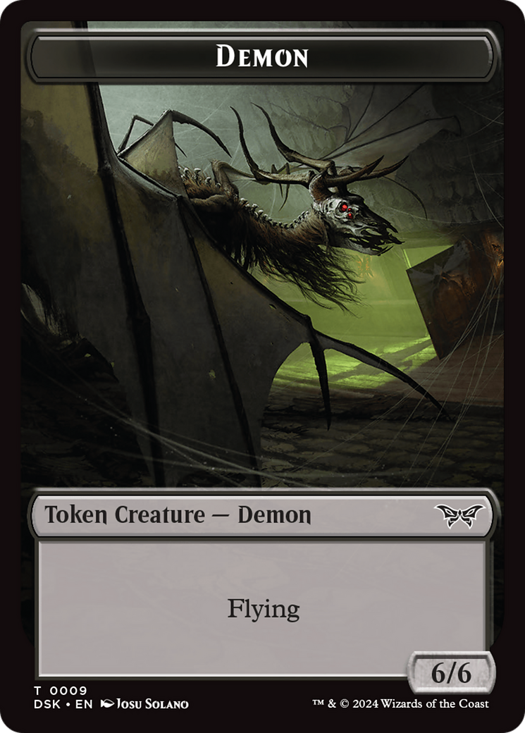 Demon // Manifest Double-Sided Token [Duskmourn: House of Horror Tokens] - Magic: The Gathering - Card Brawlers | Quebec | Canada |
