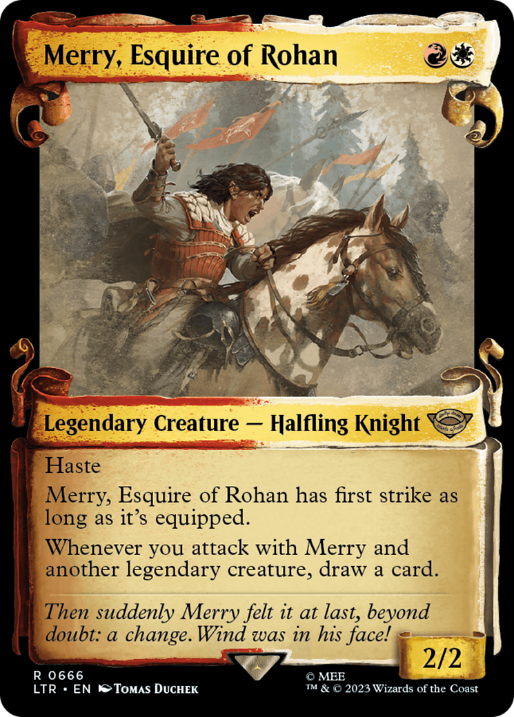 Merry, Esquire of Rohan [The Lord of the Rings: Tales of Middle-Earth Showcase Scrolls] - Magic: The Gathering - Card Brawlers | Quebec | Canada |