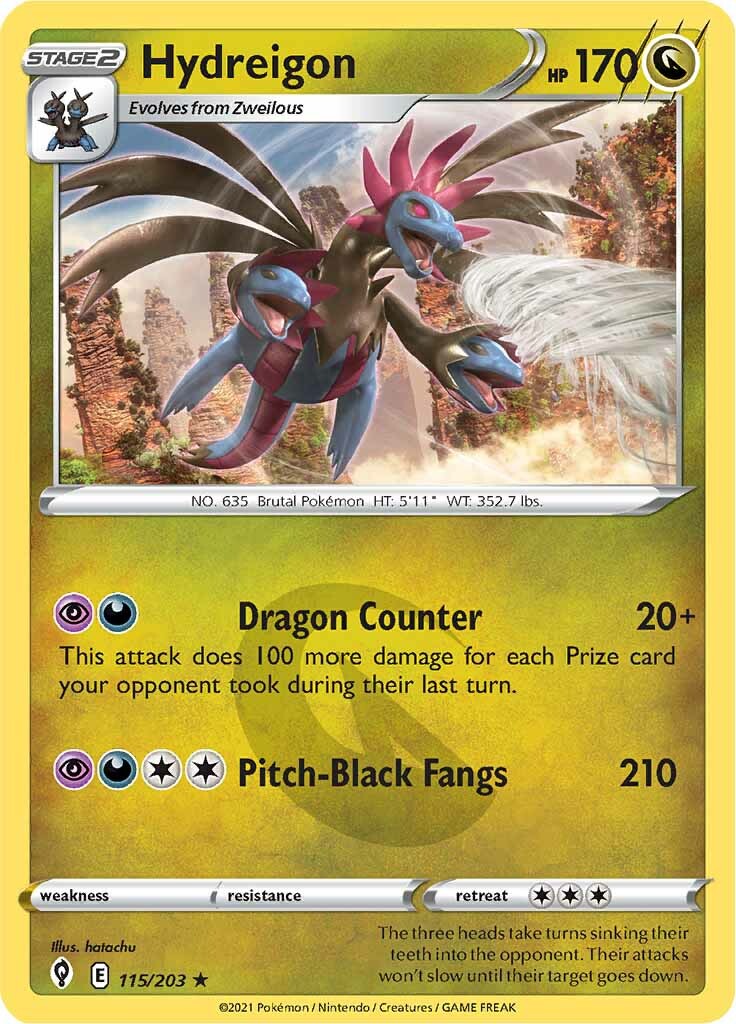 Hydreigon (115/203) [Sword & Shield: Evolving Skies] - Pokémon - Card Brawlers | Quebec | Canada |