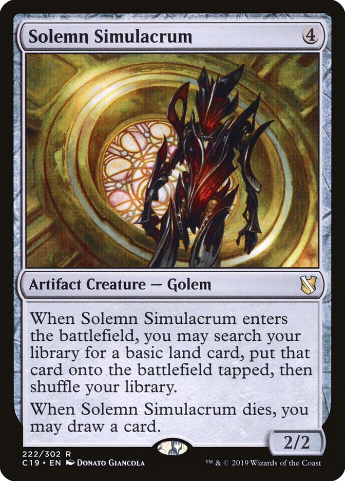 Solemn Simulacrum [Commander 2019] - Magic: The Gathering - Card Brawlers | Quebec | Canada |