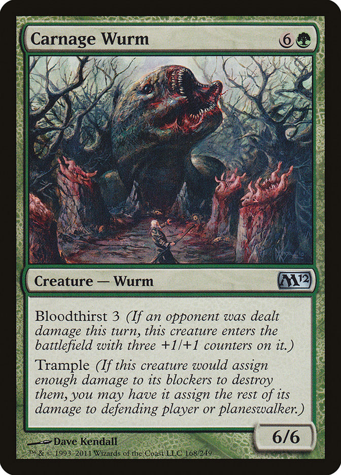 Carnage Wurm [Magic 2012] - Magic: The Gathering - Card Brawlers | Quebec | Canada |