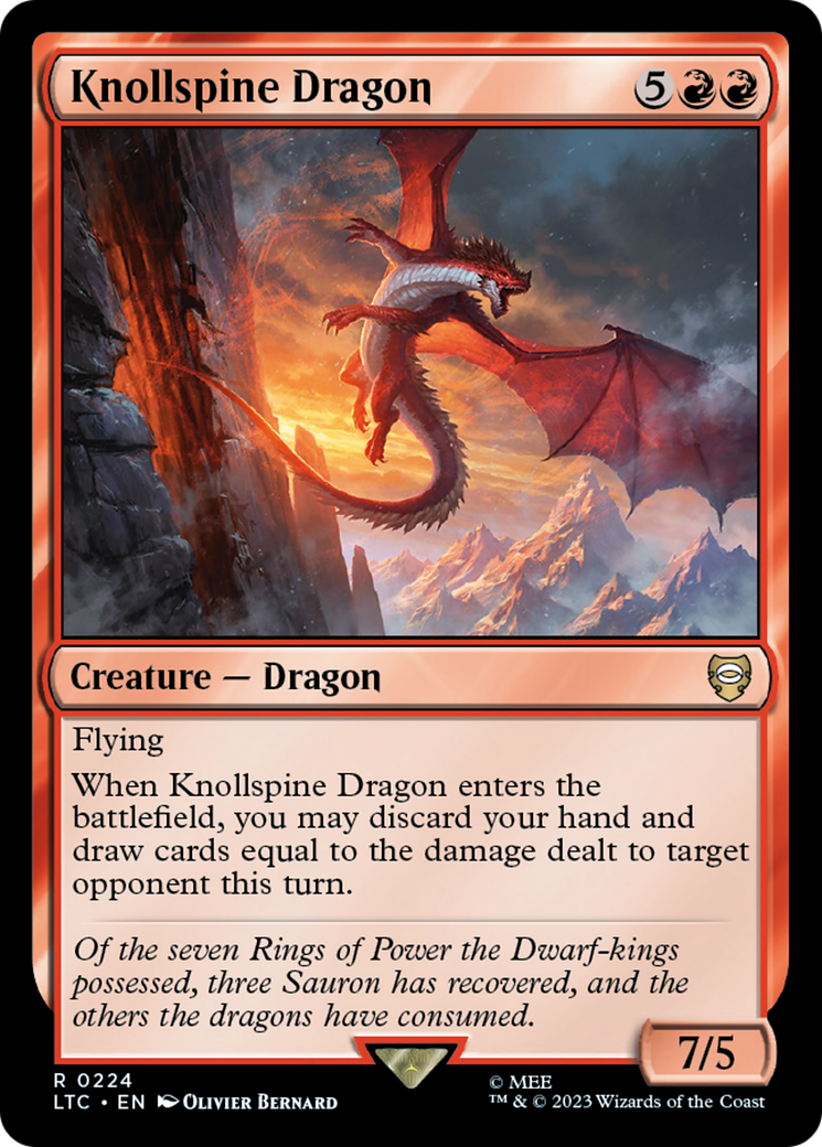 Knollspine Dragon [The Lord of the Rings: Tales of Middle-Earth Commander] - Magic: The Gathering - Card Brawlers | Quebec | Canada |