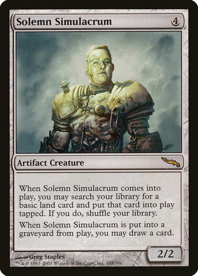 Solemn Simulacrum [Mirrodin] - Magic: The Gathering - Card Brawlers | Quebec | Canada |
