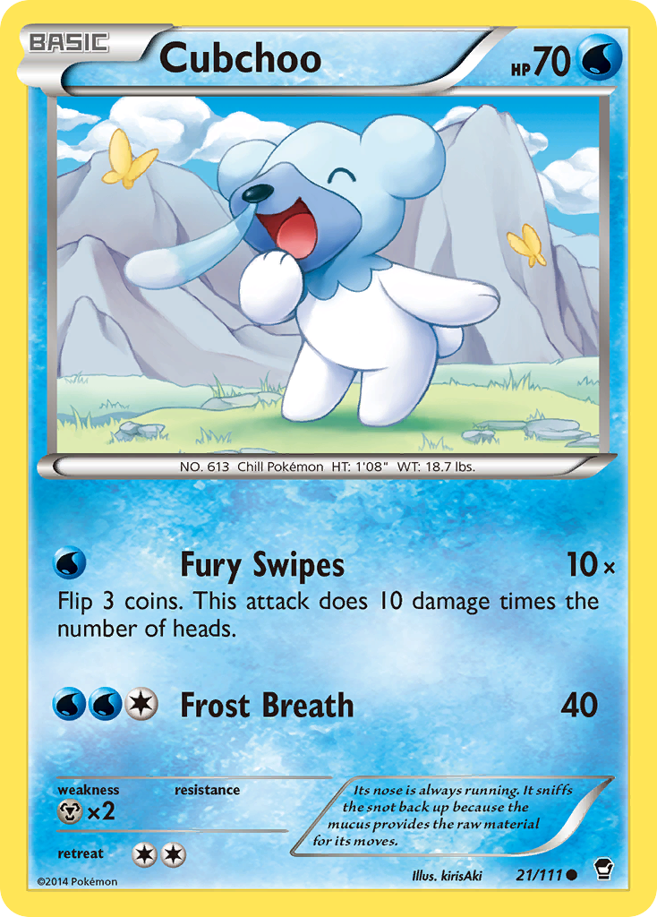 Cubchoo (21/111) [XY: Furious Fists] - Pokémon - Card Brawlers | Quebec | Canada |