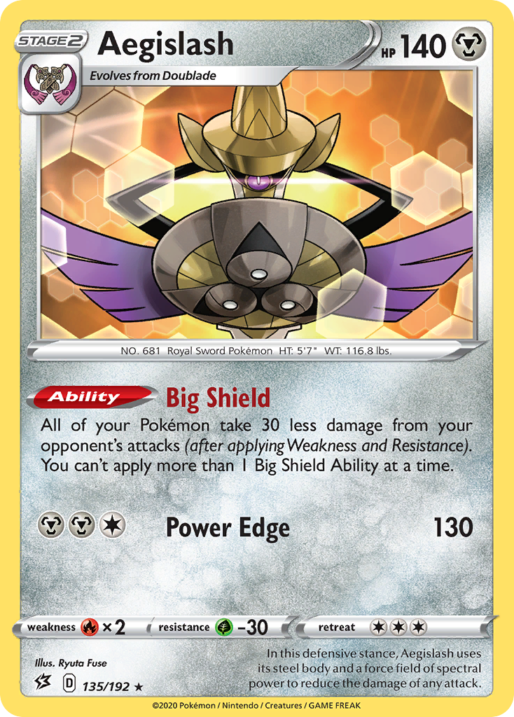 Aegislash (135/192) [Sword & Shield: Rebel Clash] - Pokémon - Card Brawlers | Quebec | Canada |
