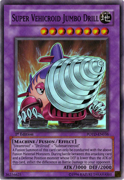Super Vehicroid Jumbo Drill [POTD-EN036] Super Rare - Yu-Gi-Oh! - Card Brawlers | Quebec | Canada |