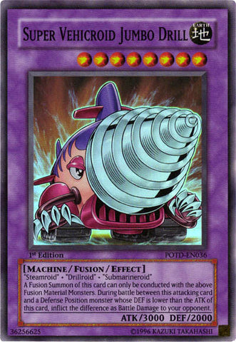 Super Vehicroid Jumbo Drill [POTD-EN036] Super Rare - Yu-Gi-Oh! - Card Brawlers | Quebec | Canada |