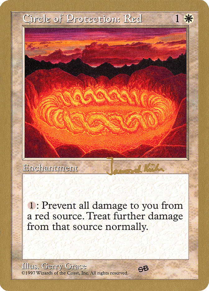 Circle of Protection: Red (Janosch Kuhn) (SB) [World Championship Decks 1997] - Magic: The Gathering - Card Brawlers | Quebec | Canada |