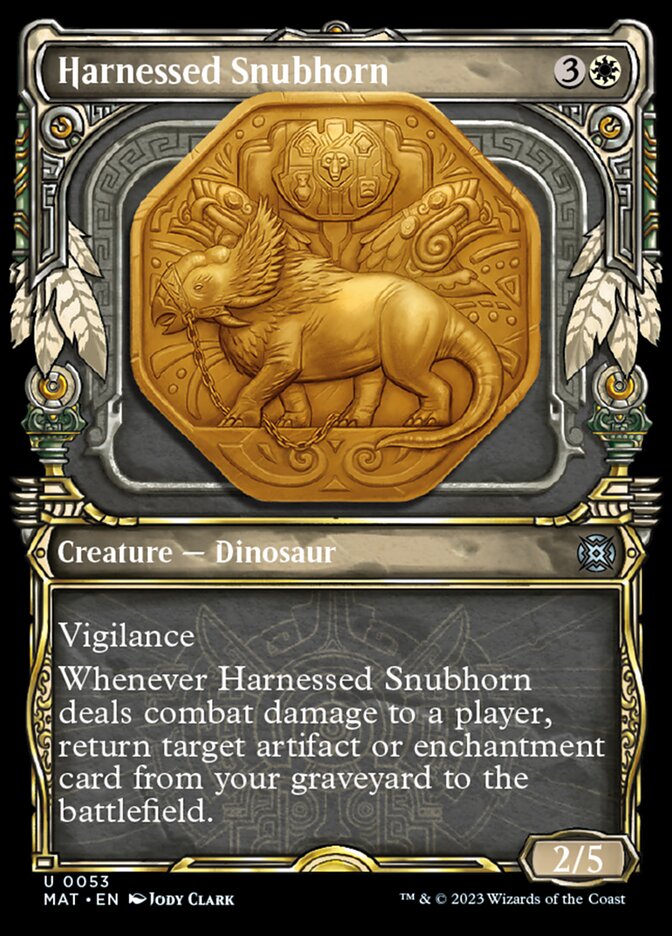 Harnessed Snubhorn (Showcase) [March of the Machine: The Aftermath] - Magic: The Gathering - Card Brawlers | Quebec | Canada |