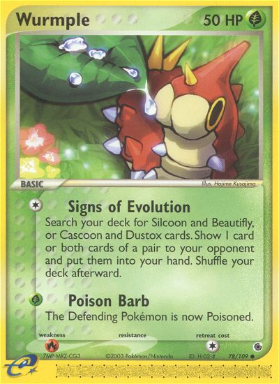 Wurmple (78/109) [EX: Ruby & Sapphire] - Pokémon - Card Brawlers | Quebec | Canada |