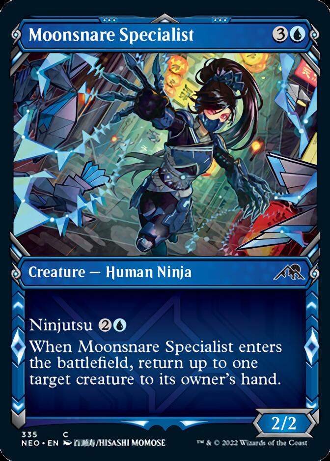 Moonsnare Specialist (Showcase Ninja) [Kamigawa: Neon Dynasty] - Magic: The Gathering - Card Brawlers | Quebec | Canada |