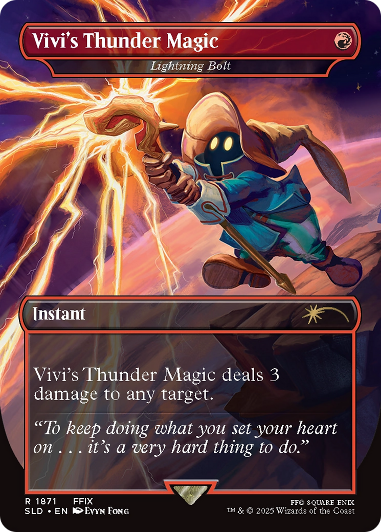 Vivi's Thunder Magic - Lightning Bolt [Secret Lair Drop Series] - Magic: The Gathering - Card Brawlers | Quebec | Canada |
