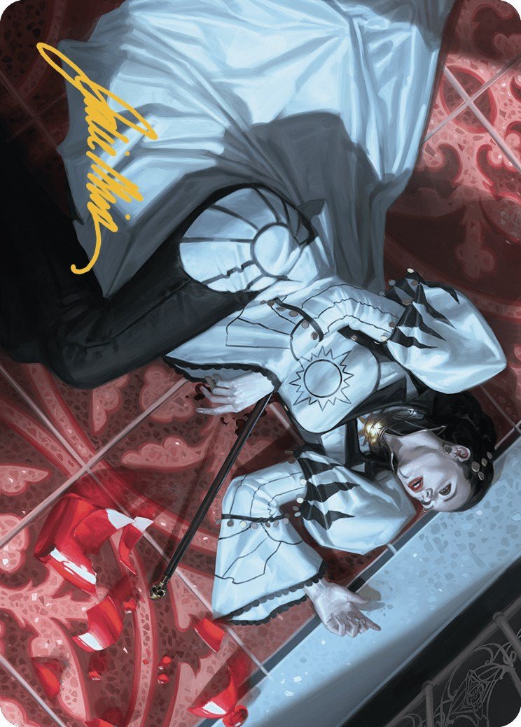Deadly Complication Art Card (18/49) (Gold - Stamped Signature) [Murders at Karlov Manor Art Series] - Card Brawlers