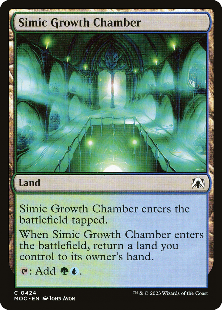 Simic Growth Chamber [March of the Machine Commander] - Magic: The Gathering - Card Brawlers | Quebec | Canada |