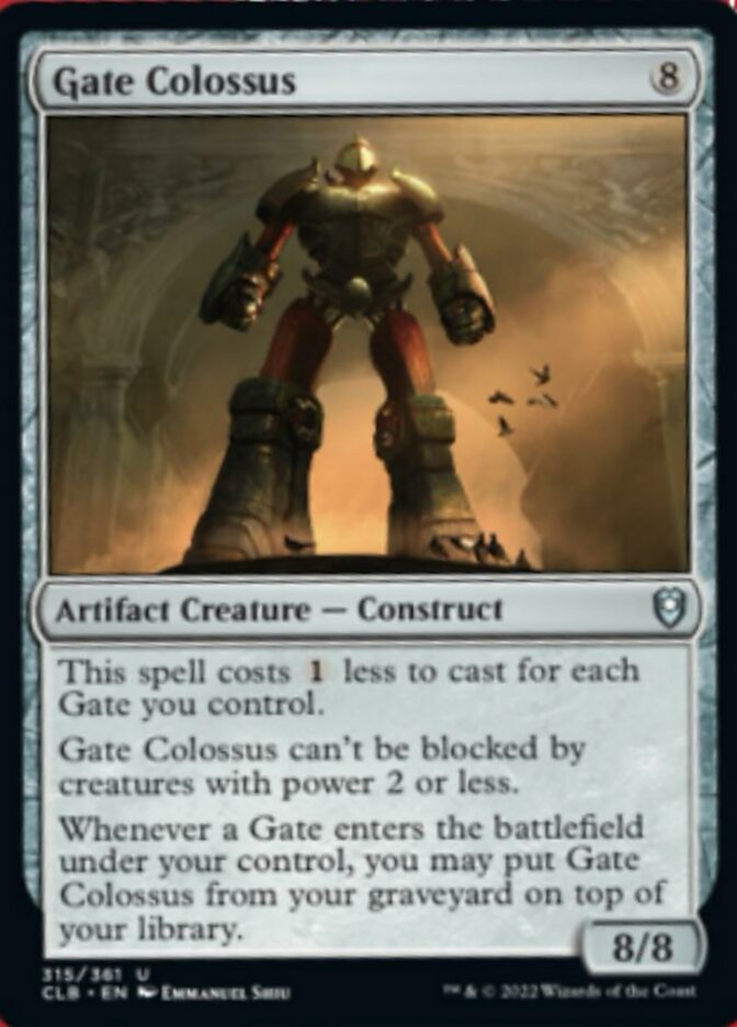Gate Colossus [Commander Legends: Battle for Baldur's Gate] - Magic: The Gathering - Card Brawlers | Quebec | Canada |