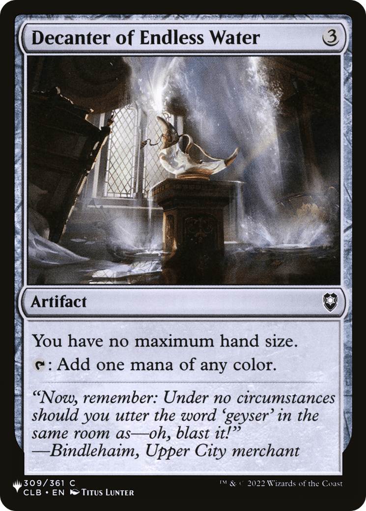 Decanter of Endless Water [The List] - Card Brawlers