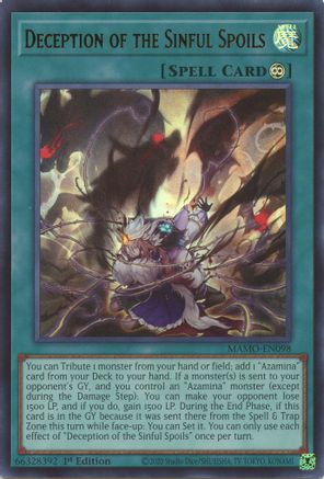 Deception of the Sinful Spoils (MAMO-EN098) - Magnificent Monsters 1st Edition - Card Brawlers