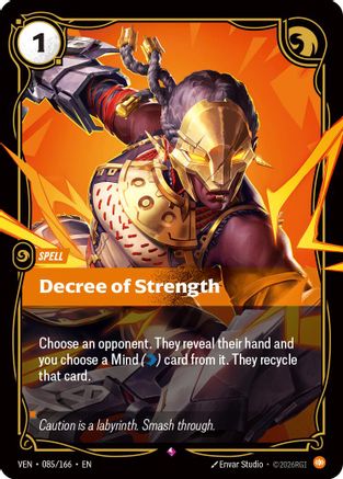 Decree of Strength (085/166) - Vendetta Foil - Card Brawlers