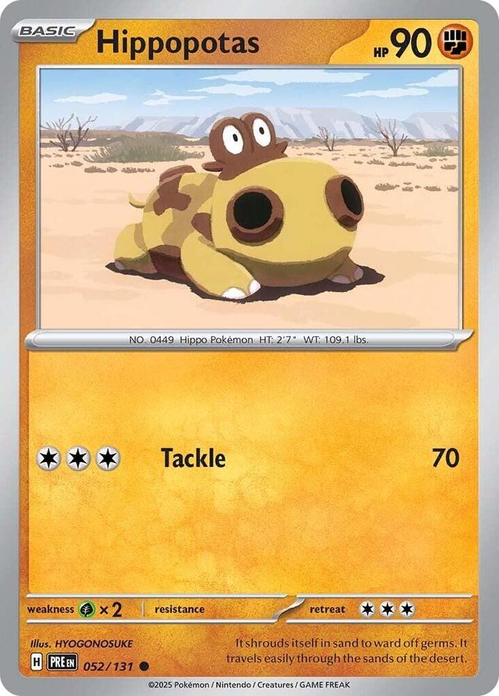 Hippopotas (052/131) [Scarlet & Violet: Prismatic Evolutions] - Pokémon - Card Brawlers | Quebec | Canada |