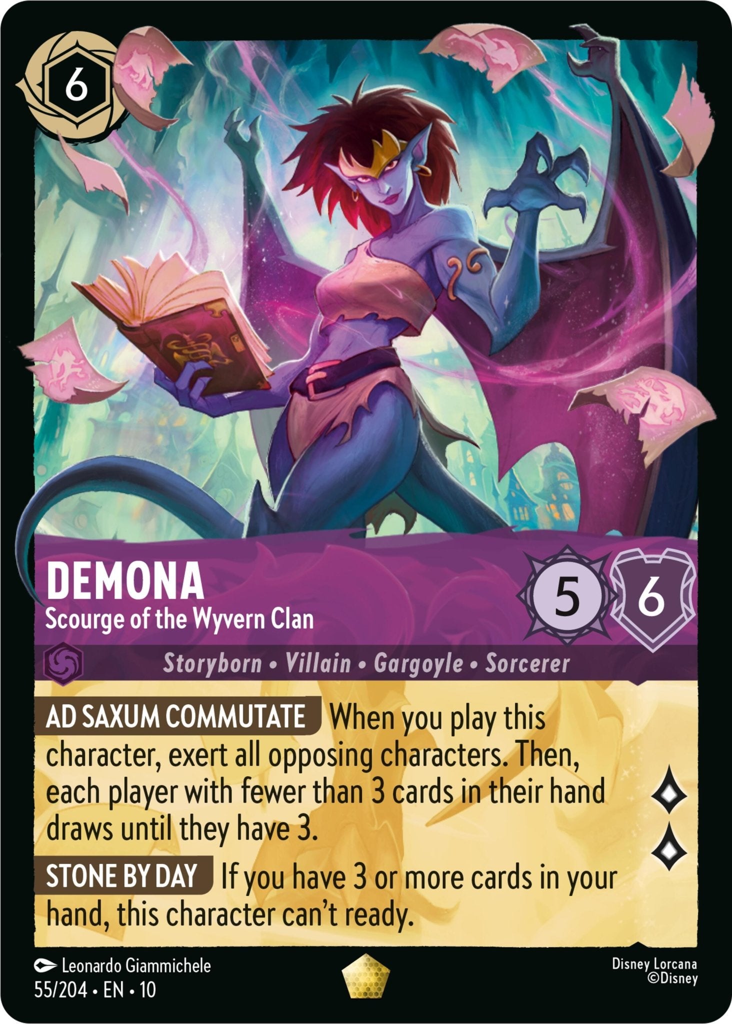 Demona - Scourge of the Wyvern Clan (55/204) [Whispers in the Well] - Card Brawlers