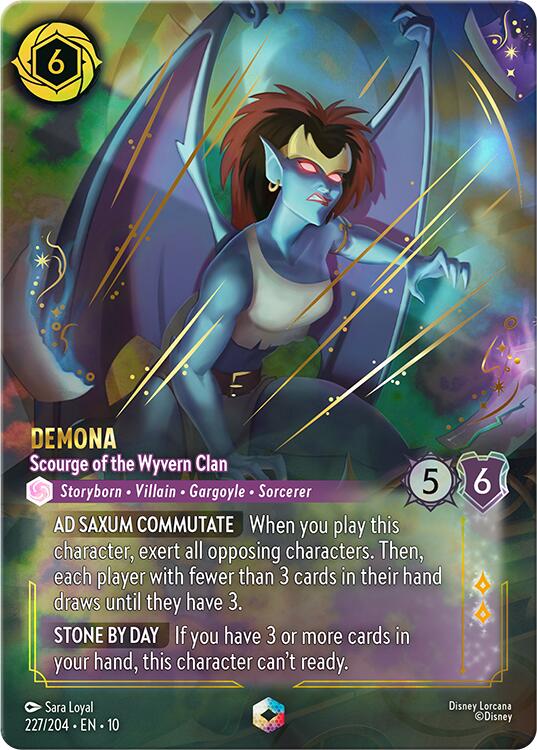 Demona - Scourge of the Wyvern Clan (Enchanted) (227/204) [Whispers in the Well] - Card Brawlers