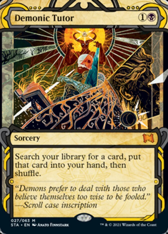 Demonic Tutor (Foil Etched) [Strixhaven: School of Mages Mystical Archive] - Card Brawlers