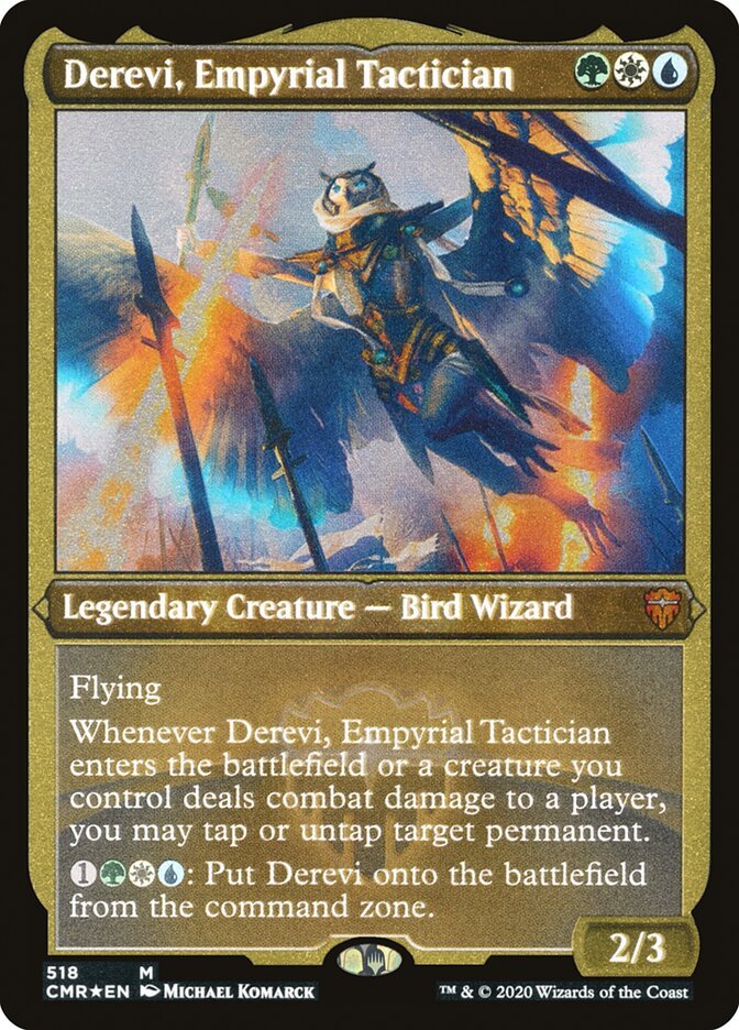 Derevi, Empyrial Tactician (Etched) [Commander Legends] - Card Brawlers