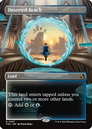 Deserted Beach (Borderless) (FRA-397) - Reality Fracture Foil - Card Brawlers