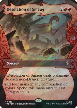 Desolation of Smaug (Showcase) (Surge Foil) (HOB-262) - The Hobbit Foil - Card Brawlers