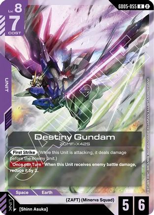 Destiny Gundam (GD05-055) - Freedom Ascension Holofoil - Card Brawlers