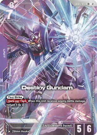 Destiny Gundam (R+) (GD05-055) - Freedom Ascension Holofoil - Card Brawlers